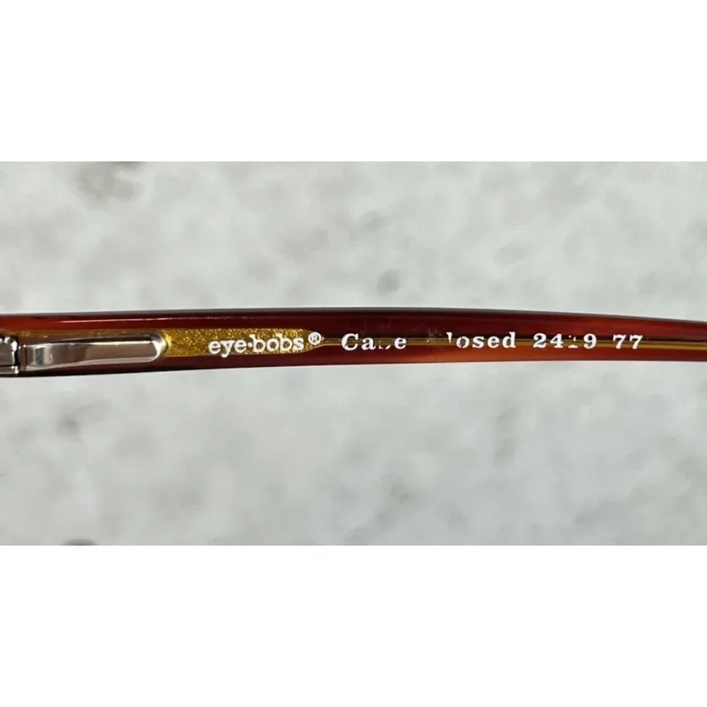 Eyebobs Case Closed 2419 77 Round Red Sunglasses Eyeglasses Readers 49-18 +1.00